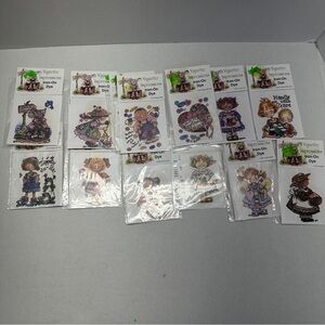 Vignette Impressions Lot of 20 Iron-On Dye Button Boy 3-515 and Angel